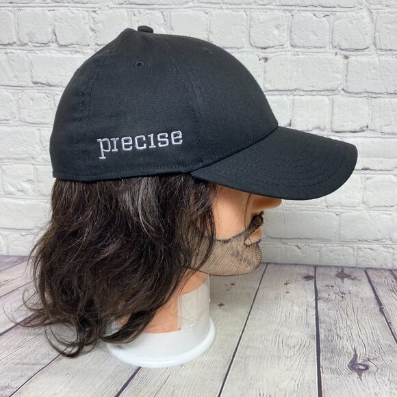 Precise Baseball Hat Cap Stretch Fit Fits Small-Medium S-M Black Embroidered - Picture 4 of 8